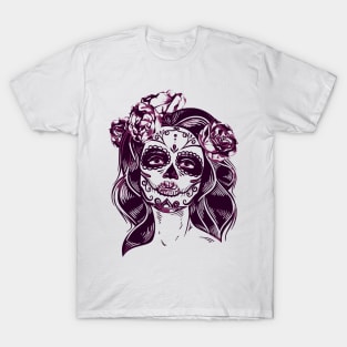 Sugar skull makeup T-Shirt